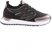 Resim Dgn Kadın Kalın Taban Bağcıklı Sneakers Ayakkabı Siyah Platin 23243135 