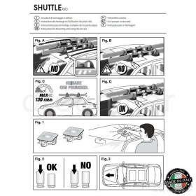 Resim Manebo Shuttle Mıknatıslı 2'li Kilitli Kayak Bagajı /SYBG441 