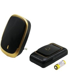 Resim İsmiyle Al Wireless Kablosuz Kapı Zili Pilli 100MT Menzil Siyah Renk (5047) 