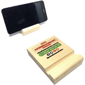 Resim Oto Aksesuarcım Ahşap Telefon Tablet Standı Telefon Tutucu Promosyon 