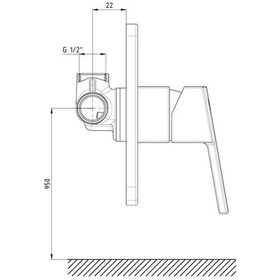 Resim Gpd Ankastre Duş Bataryası Ritmo Mad85 Krom 