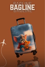 Resim Bagline BAGLİNE Valiz Kılıfı -Bavul Kılıfı Likralı Esnek Kumaş Ve Dayanıklı - WELCOME ANTALYA 