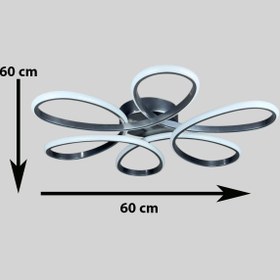 Resim Luzarana Modern Tasarım Yatak Odası - Salon - Mutfak Gri Renk Gün Işığı Ve Beyaz Led Avize 