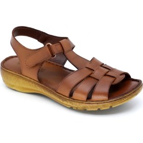 Resim Trendyshoes Trendyshose 19S-860 Zn Deri Çırtlı Anatomic Confort Günlük Sandalet 