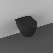 Resim Isvea Infinity Asma Klozet Siyah ve F 50 Siyah Yavaş Kapanan Klozet Kapağı Dahil 