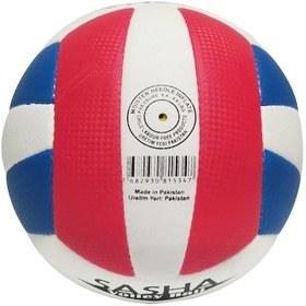 Resim Sasha Özel El Dikişli 5 Numara Voleybol Topu Mavi - Kırmızı 