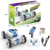 Resim Runjing Rc Dublör Araba Uzaktan Kumanda Izle Hareket Sensörü Deforme Edilebilir Elektrikli Oyuncak Arabalar, Mavi (Yurt Dışından) 