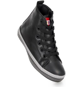 Resim Kiko Kids Pant Günlük Bağcıklı Fermuarlı Erkek Bebek Spor Ayakkabı Siyah Siyah 