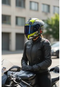 Resim Gıvı 50.x Wıld Mat Sarı 1 Renkli 1 Şeffaf Vizörlü Motosiklet Kask Lacivert Vizör + Şeffaf 