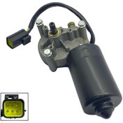Resim ylz 24v Silecek Motoru (KABLOLU SİYAH SOKETLİ 5 FİŞ) Volvo Iş Makinası 