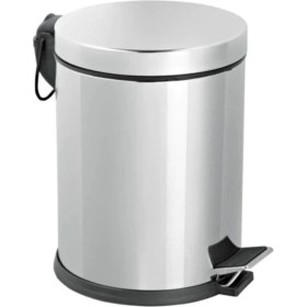 Resim Paslanmaz Çöp Kovası, Pedallı, 5 Lt, Şık ve Kullanışlı Ev ve Ofis Aksesuarı 