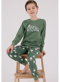 Resim Rolypoly Erkek Çocuk Yeşil Pijama Takımı Rp3680-c-v2 