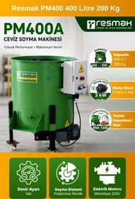 Resim Resmak PM400A 400 Litre 200 Kg Devir Ayarlı Ceviz Soyma Makinesi 