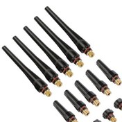 Resim Wezone Wp17/18/26 Kaynak Torç Ucu 57y02 Uzun -57y03 Orta -57y04 Kısa Bakır+plastik 5 Adet Değiştirme Parçası Yüksek Sıcaklık Dayanıklı 