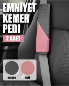 Resim Wimbledon ComfortDrive Emniyet Kemer Pedi Seti - Boyun ve Omuz Koruyucu Kemer Pedi 2'li Paket Siyah Pembe 