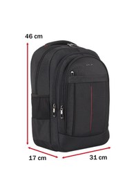 Resim Dada Siyah Laptop Sırt Çantası 15,6 İnç Usb Type-c Şarj Aparatı Ortopedik Sırt Darbe Emici Koruma 