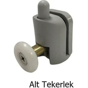 Resim Duşakabin Tekerleği Rulman 8 Li Set Teker Çapı 24 Mm Gri 