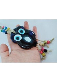 Resim Baykuş Nazar Boncuğu Makrome Duvar Dekoru Hediyelik Eşya 