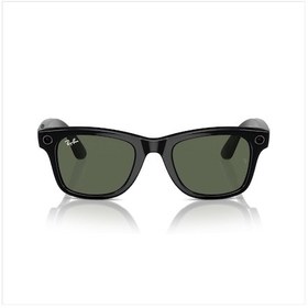 Resim Ray-Ban Meta Wayfarer Akıllı Gözlük Parlak Siyah G15 Yesil RW4006 