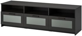 Resim Tv sehpası, siyah, 180x53 cm 