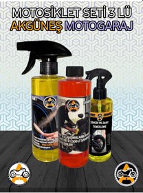 Resim Akgüneş Motogaraj Akgüneş Motosiklet Bakım Seti 3lü 