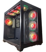 Resim GAMEFORCE Lıquıd 7x120mm Rgb Fanlı Kumandalı Ve Kontrolcülü Atx Oyuncu Bilgisayar Kasası 