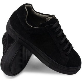 Resim Deery Hakiki Süet Siyah Sneaker Kadın Ayakkabı - Z1681zsyhc03 Siyah 