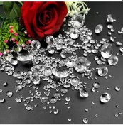 Resim Willowhaven 1570 Parça Kristal Akrilik Elmas Vazo Dolgu Boncukları Nikah Su Düğün Dekor 