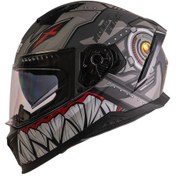 Resim Ncr Stream Gri Robot Full Face Kapalı Kask Ece-06 Gri Gri 