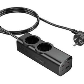 Resim XİRA 67W Hızlı Şarjlı Akıllı Çoklu Priz – 2000W Güç, 2 USB-C + 2 USB-A Çıkışlı, Telefon & Laptop Uyumlu 