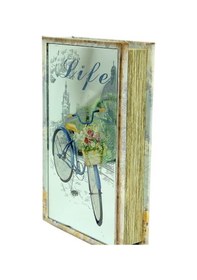 Resim Kutu Kitap Aynalı Bisiklet Dekoratif Hediyelik 