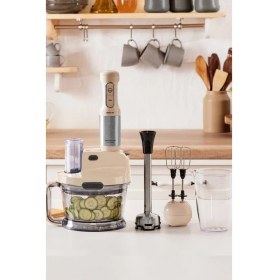 Resim Mastermaid Prosteel 2000W Mutfak Robotu, Soft Cream 