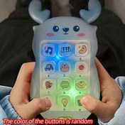 Resim Sevimli Geyik Şeklinde Işıklı Müzikli Telefon Oyuncak - Renkli Düğmeler, Ses Koruma, Müzik Notaları ve İkonlarla Eğlenceli Tasarım, Gençler İçin Mükemmel Doğum Günü Hediyesi | Dayanıklı Plastik Oyuncak, Çocuklar için Eğlence 