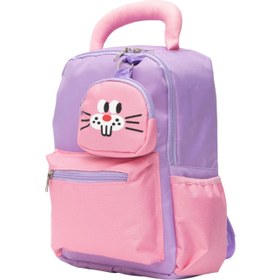 Resim QUOVO Kawaii Tarzı Özel Tasarım Anaokulu Su Geçirmez Ortopedık Anaokulu Çantası Kreş Çantası 4-7yaş 