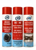 Resim d&s oto bakım Fren Balata Spreyi + Temizleme Köpüğü + Multi Sprey Set 