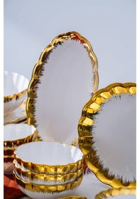 Resim Acar Marlene Gold 6 Kişilik 33 Parça Kahvaltı Takımı Beyaz/gold 