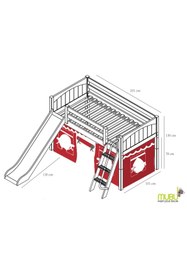 Resim Mubu Ahşap Çocuk Odaları Mor Çiçek Çocuk Odası Takımı 