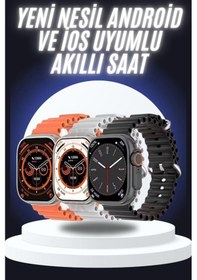 Resim Yeni Nesil Akıllı Saat Çok Yönlü Titreşimli 49 Mm Android Ve Apple Uyumlu iOS 