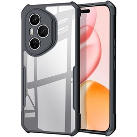 Resim Honor 400 Pro 5g Global Kılıf Düşmeye Dayanıklı Tpu + Akrilik Şeffaf Arka Telefon Kılıfı Siyah Şeffaf 