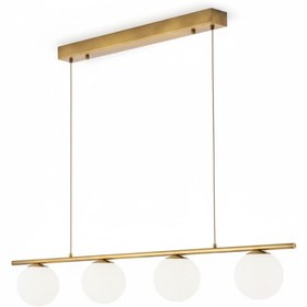 Resim RONİSU AYDINLATMA Fiorenza 4 Camlı Sıralı Yemek Masası Avize RA-AVZ- 6892-50-73 