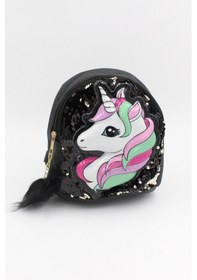 Resim Chantaky 039 3001 Unicorn Payet Siyah Çocuk Sırt Çantası Siyah 