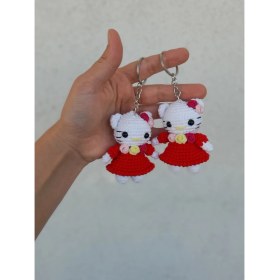 Resim Amigurumi Hello Kitty Anahtarlık (1ADET) 