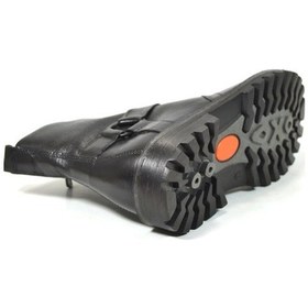 Resim Raker 9105 Hakiki Deri Siyah Uzun Fermuarlı Erkek Çocuk Bot Siyah 