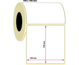 Resim 100X100 Lamine Termal Etiket | 6 Rulo | 400 Sarım | 