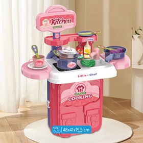 Resim Ogi Mogi Toys Mutfak Oyun Seti 2’si 1 Arada Taşınabilir Sırt Çantası 