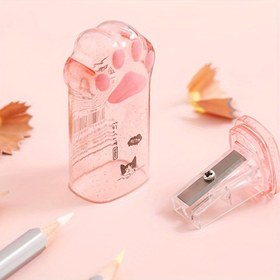 Resim Şık Kedi Pençesi Kalemtraş - Titanyum Alaşımı, Pembe, Günlük Ofis Kullanımı İçin Sevimli & Yaratıcı Tasarım 