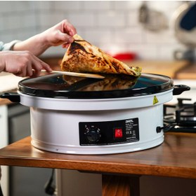 Resim Varant Store Katmer - Yufka Sacı Termostatlı - Standlı 3000W Emaye Kaplı Geniş Üst Yüzey 53CM Genişlik AT-111B 