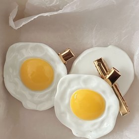 Resim 2 adet Komik Yumurta Tıraş Klipsi, Kadınlar İçin Yan Klipsler, Sevimli Karikatür Şekli, Kadınlar ve Kızlar İçin Saç Aksesuarları 
