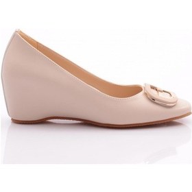 Resim Dgn 24309 Kadin Metal Aksesuarli Dolgu Topuklu Ayakkabi 24309-2428-R0463 