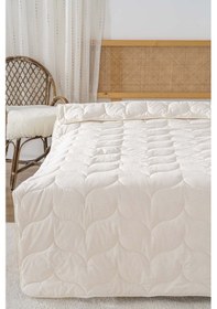 Resim Rivaistanbul Loura Tek Kişilik Çift Taraflı Kapitone Yün Yorgan 155x215 Cm Beyaz 